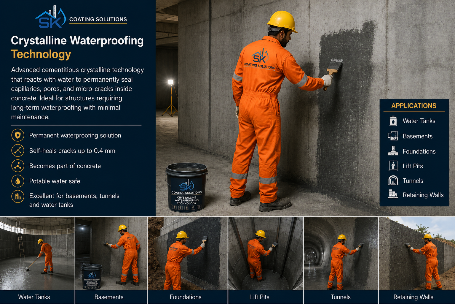 Crystalline Waterproofing Technology